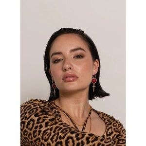 Australia Luxe Collective Red Heart Ruby Earrings